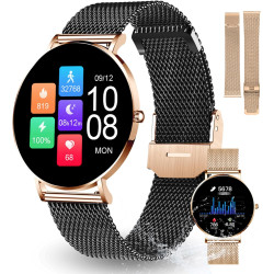 XCOAST SIONA 2 AMOLED 1,3" Montre Intelligente pour Femme, étanche, pouls, Pression Sanguine, oxygène dans Le Sang, 21 Modes Spo
