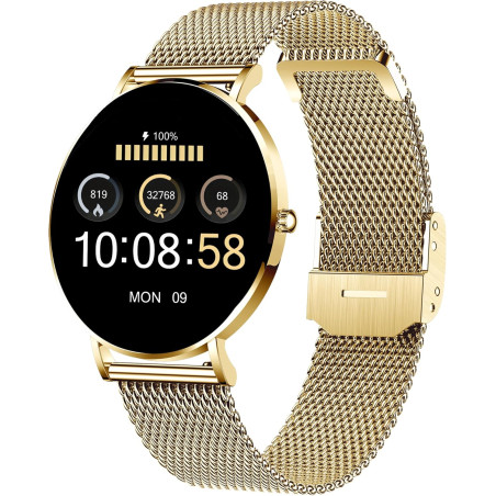 XCOAST SIONA 2 Montre connectée classique pour femme avec écran AMOLED plat 6,9 mm Compatible avec iOS Android Tracker de fitnes
