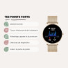 XCOAST SIONA 2 Montre connectée classique pour femme avec écran AMOLED plat 6,9 mm Compatible avec iOS Android Tracker de fitnes