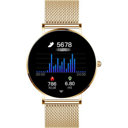 XCOAST SIONA 2 Montre connectée classique pour femme avec écran AMOLED plat 6,9 mm Compatible avec iOS Android Tracker de fitnes
