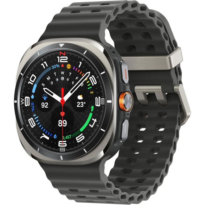 Samsung Galaxy Watch Ultra Smartwatch – Version 2025, 47 mm, Argent Titane, LTE (Version CAD) – Boîtier en Titane Durable, Desig