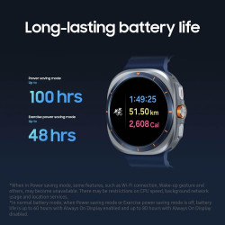 Samsung Galaxy Watch Ultra Smartwatch – Version 2025, 47 mm, Argent Titane, LTE (Version CAD) – Boîtier en Titane Durable, Desig