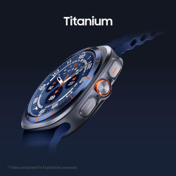 Samsung Galaxy Watch Ultra Smartwatch – Version 2025, 47 mm, Argent Titane, LTE (Version CAD) – Boîtier en Titane Durable, Desig