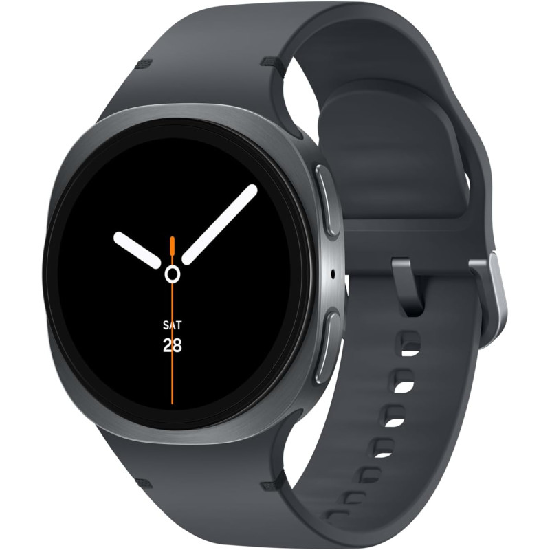 Samsung Galaxy Watch8 Smartwatch, 40 mm, Gris foncé, LTE (Version CAD) – Assistant IA (Gémeaux), Coaching du Sommeil, Suivi de l