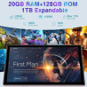 Tablette 10 pouces android , 20 go ram + 128 go rom (tf 2 to), octa core/ 5g+2,4g wi-fi 6/ bleutooth 5.0/ 6000 mah/ widget/8 mp+