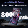 Tablette 10 Pouces Android 14 , 22GoRAM + 128Go ROM (1To TF),Widevine L1/Octa-Core/2.0GHz/5G WiFi/8000mAh/BT 5.0/5+8MP/Soutenir 