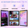 Tablette 10 pouces android 14 , 22goram + 128go rom (1to tf),widevine l1/octa-core/2.0ghz/5g wifi/8000mah/bt 5.0/5+8mp/soutenir 