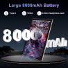 Tablette 10 pouces android 14 , 22goram + 128go rom (1to tf),widevine l1/octa-core/2.0ghz/5g wifi/8000mah/bt 5.0/5+8mp/soutenir 