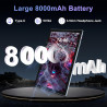 Tablette 10 Pouces Android 14 , 22GoRAM + 128Go ROM (1To TF),Widevine L1/Octa-Core/2.0GHz/5G WiFi/8000mAh/BT 5.0/5+8MP/Soutenir 