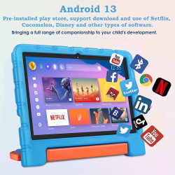 ZIOVO Tablette 10 Pouces Android 13 Tablettes,12Go RAM+128Go ROM(TF 1To),5G WiFi Tablette Tactile,Octa-Core 2.0 Ghz,/5+8 MP/6000
