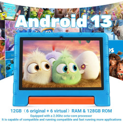 ZIOVO Tablette 10 Pouces Android 13 Tablettes,12Go RAM+128Go ROM(TF 1To),5G WiFi Tablette Tactile,Octa-Core 2.0 Ghz,/5+8 MP/6000