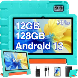 ZIOVO Tablette 10 Pouces Android 13 Tablettes,12Go RAM+128Go ROM(TF 1To),5G WiFi Tablette Tactile,Octa-Core 2.0 Ghz,/5+8 MP/6000
