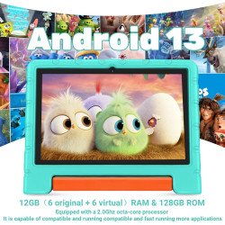 ZIOVO Tablette 10 Pouces Android 13 Tablettes,12Go RAM+128Go ROM(TF 1To),5G WiFi Tablette Tactile,Octa-Core 2.0 Ghz,/5+8 MP/6000