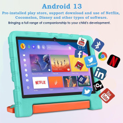 ZIOVO Tablette 10 Pouces Android 13 Tablettes,12Go RAM+128Go ROM(TF 1To),5G WiFi Tablette Tactile,Octa-Core 2.0 Ghz,/5+8 MP/6000