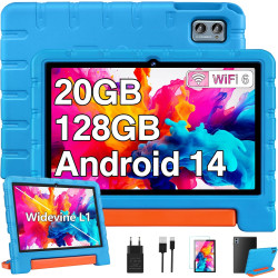ZIOVO Tablette 10 Pouces Android 14 Tablette Enfants,20Go RAM+128Go ROM(TF 1To),Widevine L1,WiFi 6 Tablettes,Octa-cœur,6000mAh |