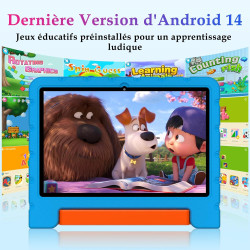 ZIOVO Tablette 10 Pouces Android 14 Tablette Enfants,20Go RAM+128Go ROM(TF 1To),Widevine L1,WiFi 6 Tablettes,Octa-cœur,6000mAh |
