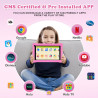 Tablette enfants 7 pouces android tablette éducative enfant avec écran hd, 8go ram+64go rom(tf 256go), contrôle parental, bleuto