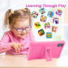 Tablette enfants 7 pouces android tablette éducative enfant avec écran hd, 8go ram+64go rom(tf 256go), contrôle parental, bleuto