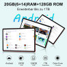 Tablette android avec gemini ai tablette10 pouces, 128go rom(2 to tf extensible), octa-core, widevine l1, gms certification, 5gw