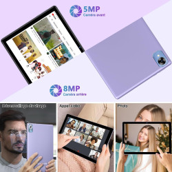 Tablette Android 14 10 Pouces - 5G & Wi-Fi 6, 20 Go RAM 128 Go ROM (Extensible 1 To) - Octa-Core, GMS, Widevine L1 - 6000mAh, Ca