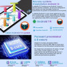fezawio Tablette Android 14 10 Pouces - 5G & Wi-FI 6, 20 Go RAM 128 Go ROM (Extensible 1 to) - Octa-Core, GMS, Widevine L1-6000m