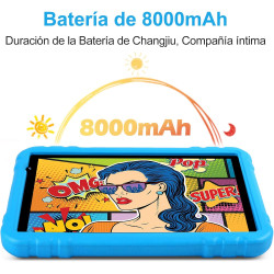 fezawio Tablette pour Enfants 10 Pouces, système Android 13, 14 Go de RAM + 128 Go de ROM (Carte TF 512 Go), Double caméra, Wi-F