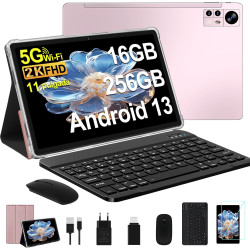 Fezawio tablette 11 pouces, android 13, 16+ 256go (tf 512go), 2000 * 1200 pixels, 8600mah, 5g wifi, 2.0ghz, 5 + 13mp, bleutooth 
