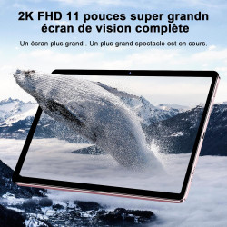 Fezawio tablette 11 pouces, android 13, 16+ 256go (tf 512go), 2000 * 1200 pixels, 8600mah, 5g wifi, 2.0ghz, 5 + 13mp, bleutooth 