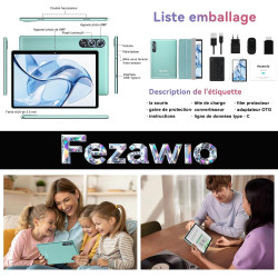 Android 15 Tablette 10 Pouces avec Gemini AI, Octa-Core Tablettes PC, 30 GO RAM+ 64 GO ROM (1TO TF), 3.5mm Audio/ WiFi 6 & BT 5.