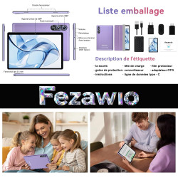 Android 15 Tablette 10 Pouces avec Gemini AI, Octa-Core Tablettes PC, 30 GO RAM+ 64 GO ROM (1TO TF), 3.5mm Audio/ WiFi 6 & BT 5.