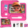 Fezawio tablette 7 pouces, android 13, 7 go ram + 64 go rom (carte tf jusqu'à 512 go), 3500mah, 5 mp + 8 mp, wi-fi 6, bleutooth 