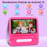 Fezawio tablette 7 pouces, android 13, 7 go ram + 64 go rom (carte tf jusqu'à 512 go), 3500mah, 5 mp + 8 mp, wi-fi 6, bleutooth 