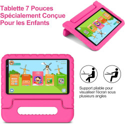 Fezawio tablette 7 pouces, android 13, 7 go ram + 64 go rom (carte tf jusqu'à 512 go), 3500mah, 5 mp + 8 mp, wi-fi 6, bleutooth 