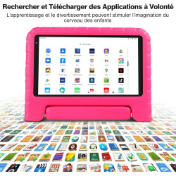 Fezawio tablette 7 pouces, android 13, 7 go ram + 64 go rom (carte tf jusqu'à 512 go), 3500mah, 5 mp + 8 mp, wi-fi 6, bleutooth 