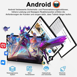 2026 nouvelle tablette android tablette 11 pouces avec 256go rom(2to tf), 24 go ram, octa-core, 2.0ghz, 5g wifi 6, widevine l1, 