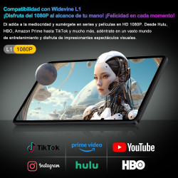 Tablette 10 Pouces Android 15 Tablettes, 30Go RAM+128Go ROM (TF 2To), 5G WiFi Tablette avec Gemini AI, Octa-Core 2.0 GHz/Widevin