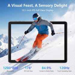 Tablette-Écran HD 10 Pouces, Android 15 Tablette avec Processeur Octa-Core Ultra, 30Go RAM+128Go ROM(Extensible 2 To), Wi-Fi 5G 