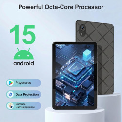 Tablette-Écran HD 10 Pouces, Android 15 Tablette avec Processeur Octa-Core Ultra, 30Go RAM+128Go ROM(Extensible 2 To), Wi-Fi 5G 