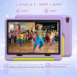 Android 16 Tablette Enfants 10 Pouces, Tablette pour Enfants 24Go+64Go, Extensible 1To, 6000mAh, Mode Bureau, Écran divisé, 5MP+