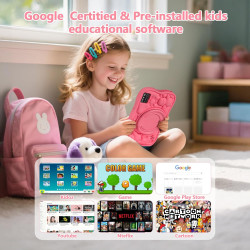 Sumtab tablette enfants 7 pouces android tablette pour enfant avec 8gb ram+64gb rom(tf 256gb), contrôle parental, wifi, bleutoot