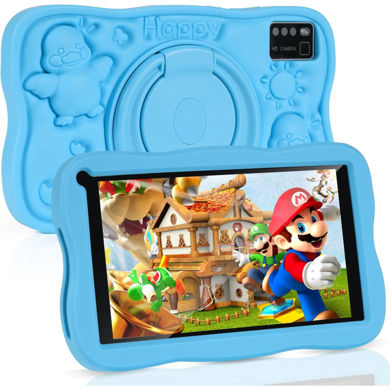 Sumtab tablette enfants 7 pouces android tablette pour enfant avec 8gb ram+64gb rom(tf 256gb), contrôle parental, wifi, bleutoot