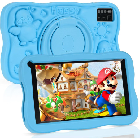 Sumtab tablette enfants 7 pouces android tablette pour enfant avec 8gb ram+64gb rom(tf 256gb), contrôle parental, wifi, bleutoot