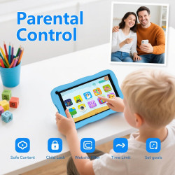 Sumtab tablette enfants 7 pouces android tablette pour enfant avec 8gb ram+64gb rom(tf 256gb), contrôle parental, wifi, bleutoot