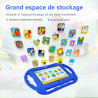 Veidoo Tablette Android 7 Pouces,2Go RAM 32Go ROM, WiFi, Écran HD, Application Préinstallée avec Contrôle Parental, Jeux, Étui É