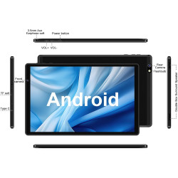 2026 tablette android tablette 10 pouces 128go rom (extensible 2to),gemini ai, octa-core 2.0 ghz, wifi 6/5g/2.4g, widevine l1, 8