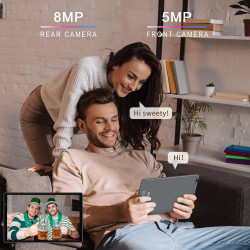 Tablette 10 pouces tablette android avec gemini ai tactile avec 128go rom (tf/2to), octa-core, 2.0 ghz丨 5g wifi 6+bleutooth 5.0丨