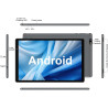 Tablette 10 pouces tablette android avec gemini ai tactile avec 128go rom (tf/2to), octa-core, 2.0 ghz丨 5g wifi 6+bleutooth 5.0丨
