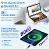 DMOAO Tablette 10 Pouces avec 14 Go RAM + 128 Go ROM, 1 to Extensible, Tablette Android, Octa-Core, WiFi 5G, Caméra 8MP + 5MP, 8