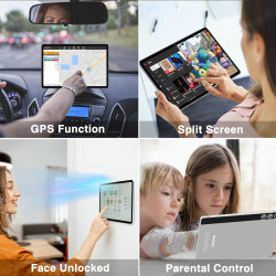 DMOAO Tablette 10 Pouces avec 14 Go RAM + 128 Go ROM, 1 to Extensible, Tablette Android, Octa-Core, WiFi 5G, Caméra 8MP + 5MP, 8