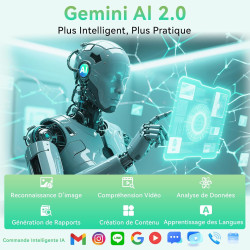 Android 16 Tablette 12 Pouces avec Gemini AI, Tablettes avec Coque, Clavier & Souris, Unisoc T7250 Octa-Core, 36 GO RAM + 256 GO